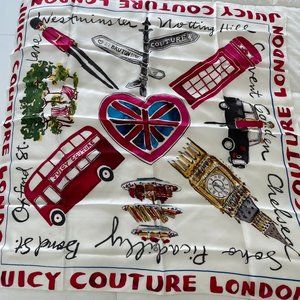 Juicy Couture White Scarf One Size